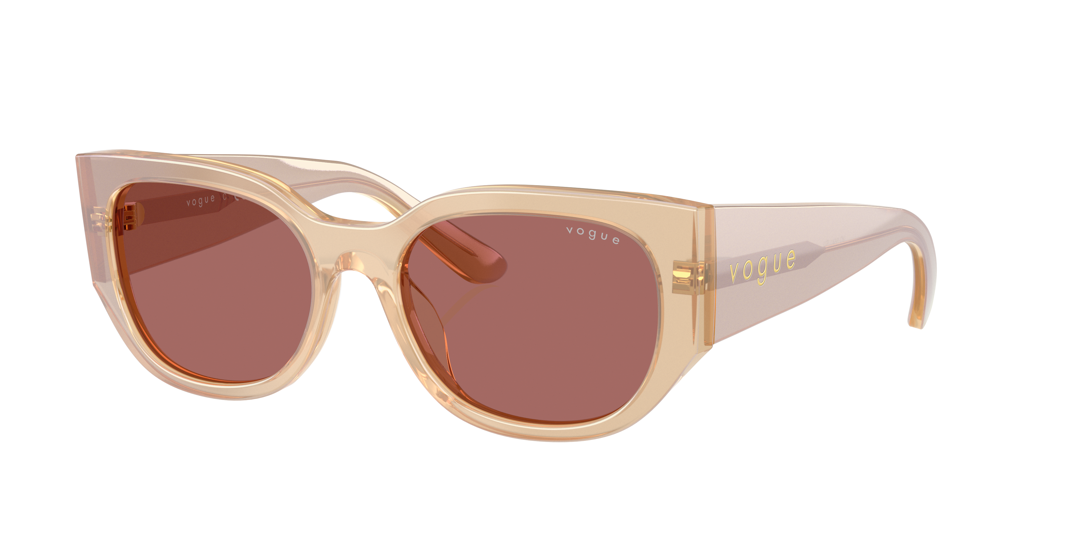 Vogue Eyewear Woman Sunglass VO5641SU -  Frame color: Transparent Pearl Cream, Lens color: Dark Violet