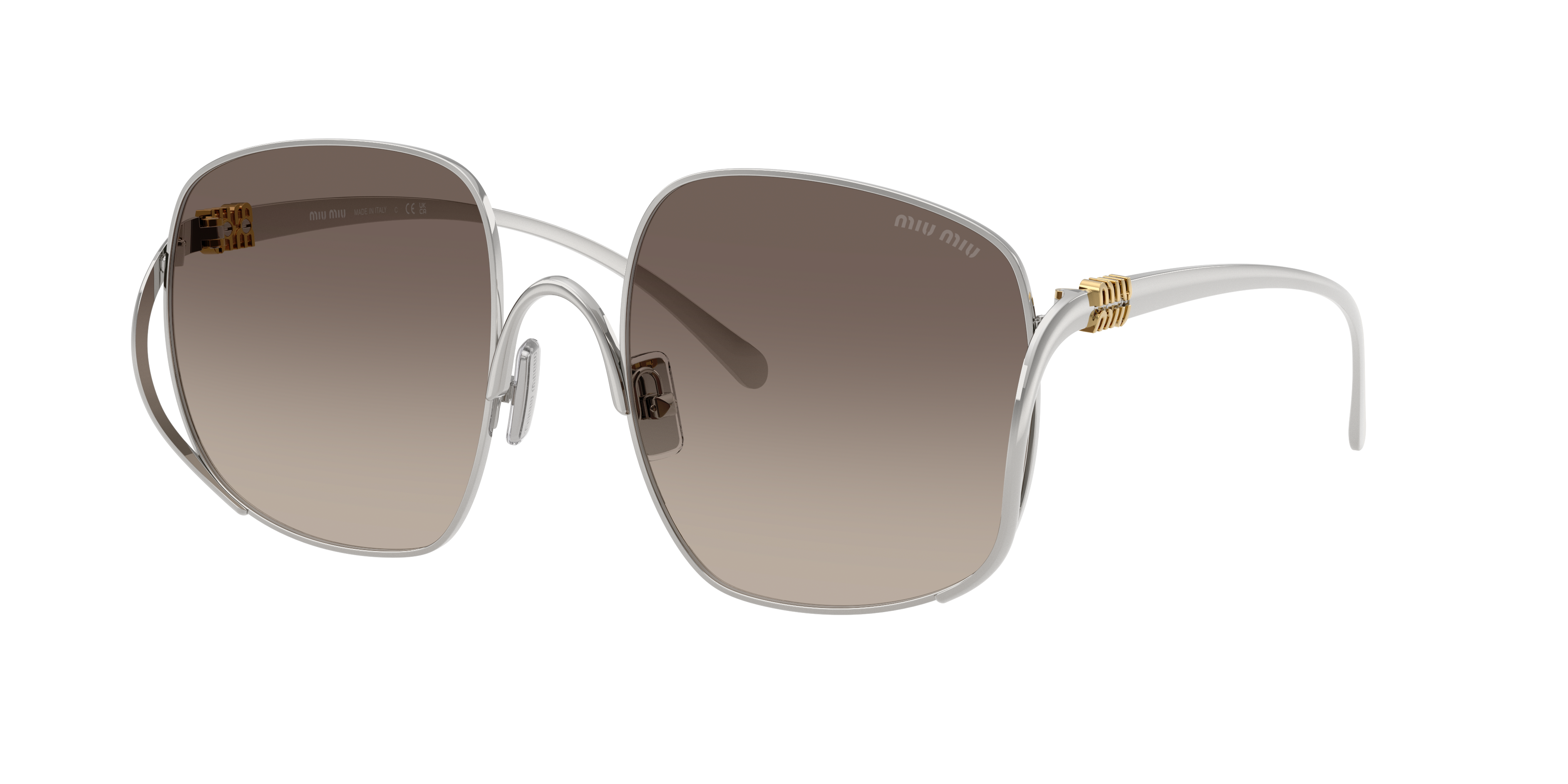 Miu Miu MU A57S M (57 - 20) with Grey lenses and Silver