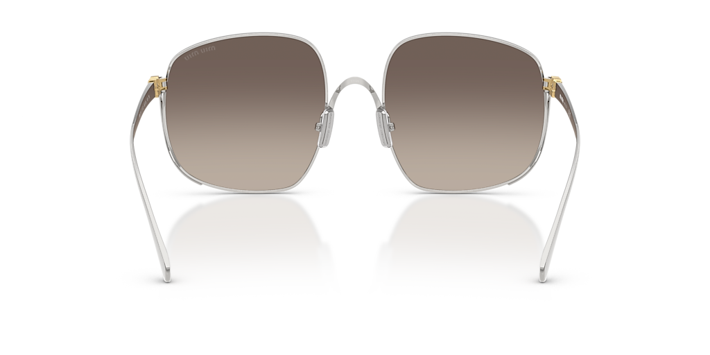 MIU MIU MU A57S Silver - Women Luxury Sunglasses, Grey Gradient Lens