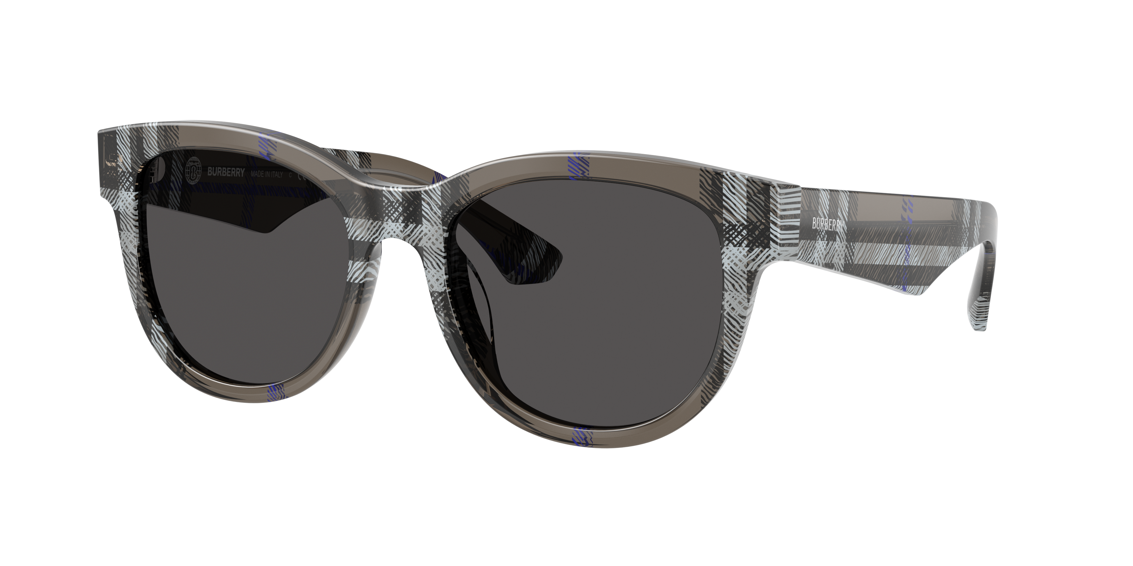 Burberry Woman Sunglass BE4432U -  Frame color: Check Lichen, Lens color: Dark Grey