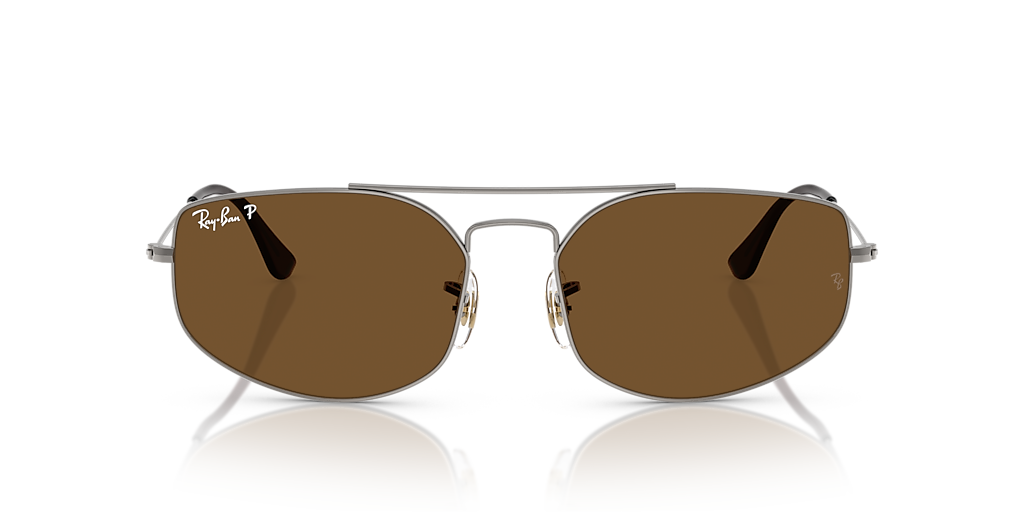 Ray-Ban RB3845 Explorer V XL (57 - 17) with Brown lenses and Grey