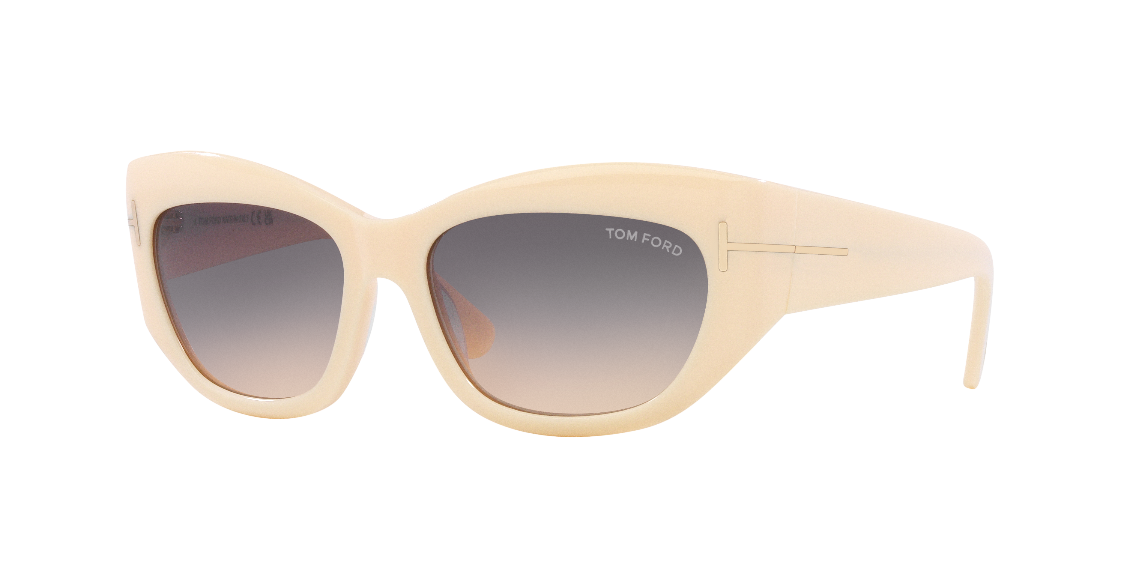 Tom Ford Womens Cream Tr001702 Brianna Cat-eye Acetate Sunglasses In Pink
