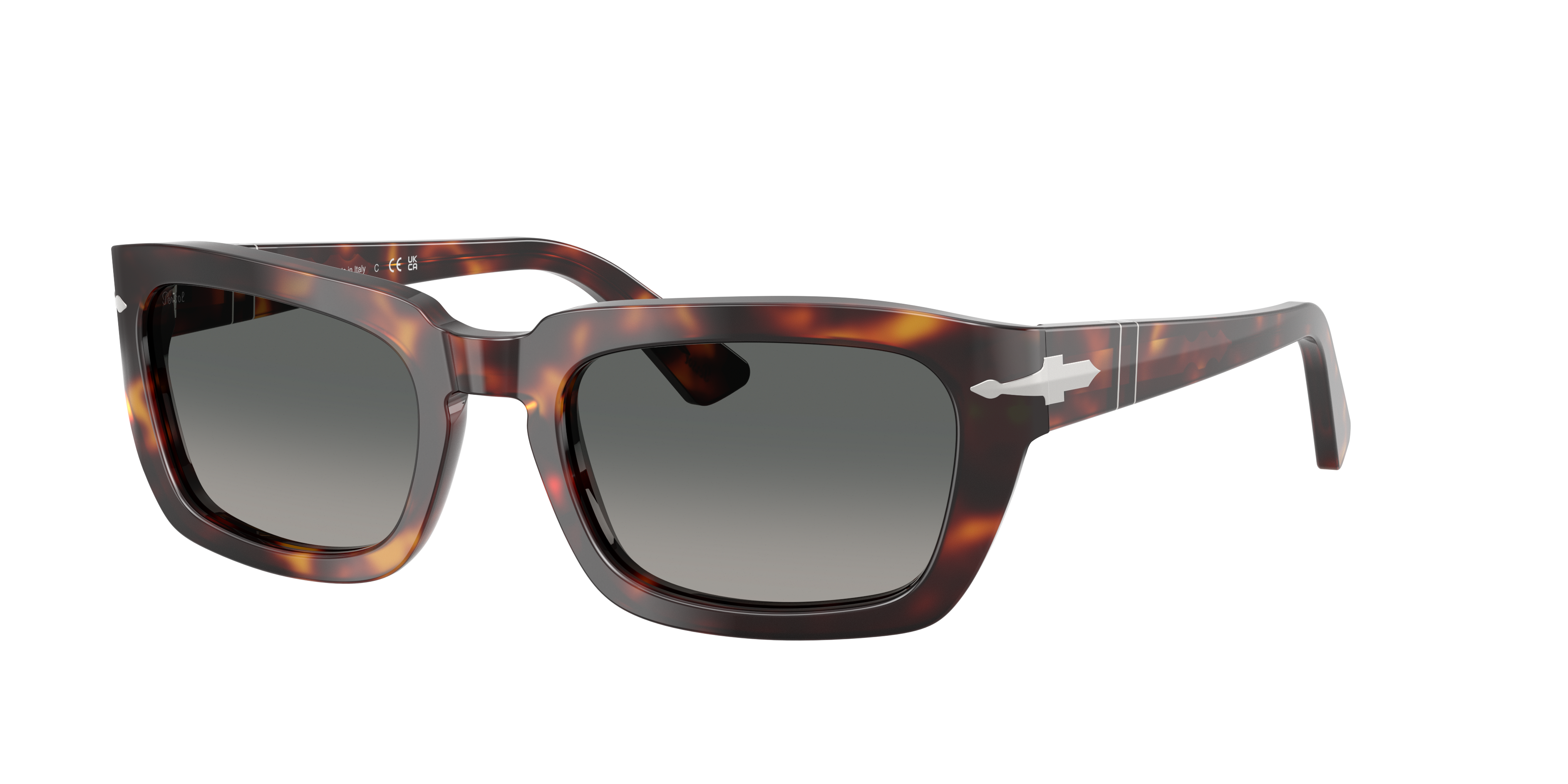 Persol Unisex Sunglass PO3367S -  Frame color: Havana, Lens color: Light Grey Gradient Dark Grey