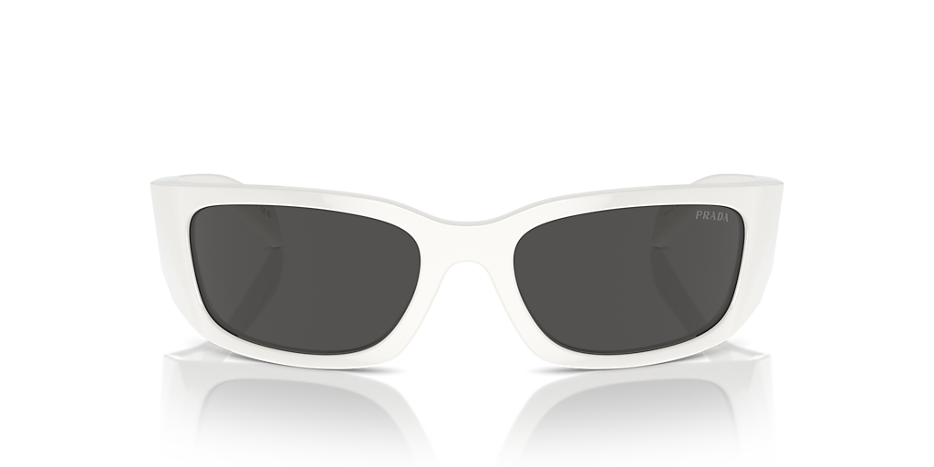 Prada PR A19S L (60 - 18) with Grey lenses and White frame