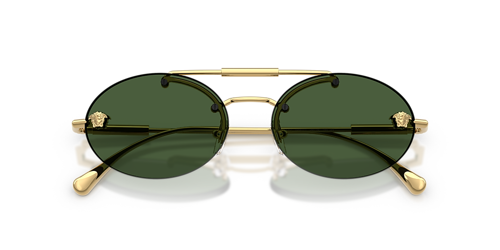 100287 VE2225 Versace Amazon.com: ダブルブレストスーツ希少カラーXL（LL） VERSACE！カーキストライプ 60MM Sunglasses Pilot Gold/Grey スーツ