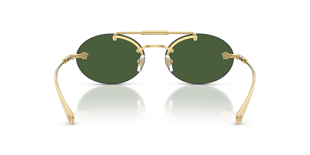 Versace VE2295 L (56 - 16) with Green lenses and Gold frame