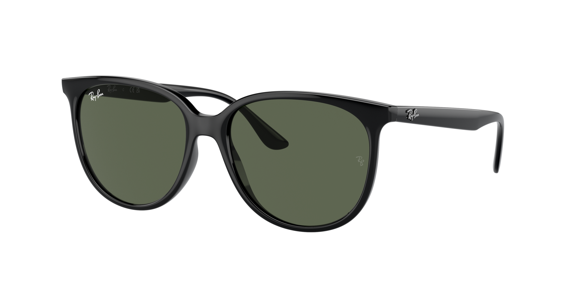Ray-Ban RB4378 S (54 - 16) with Green lenses and Black frame  display picture 2
