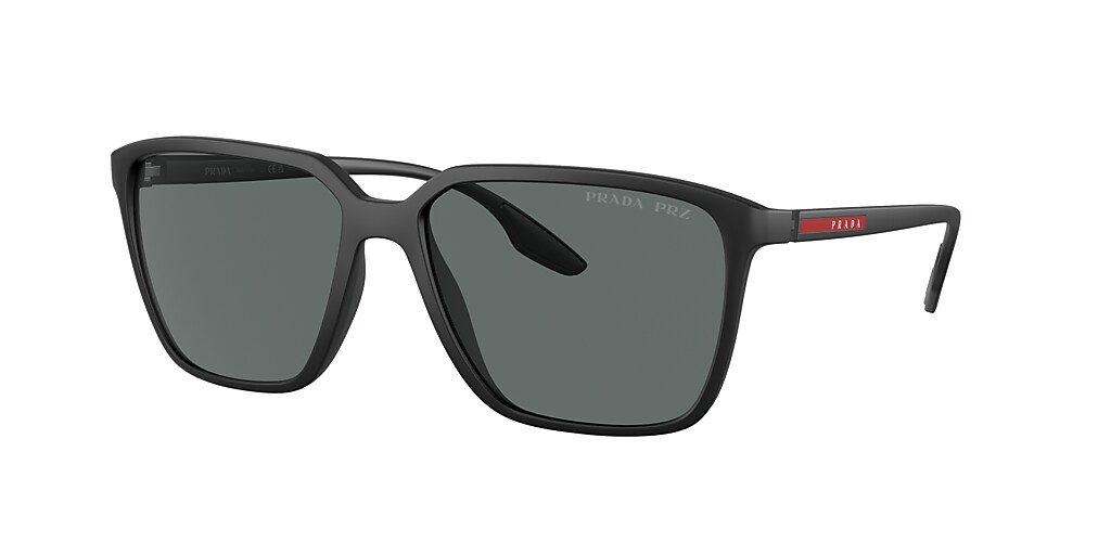 Prada Linea Rossa PS 06VS 58 Dark Grey & Black DemiShiny Polarized