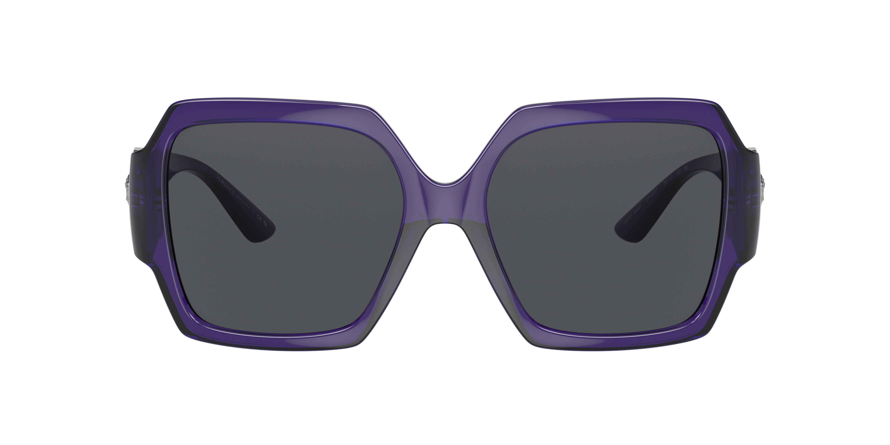 Versace Dark Grey Square Ladies Sunglasses Ve4453 541987 56 In Blue