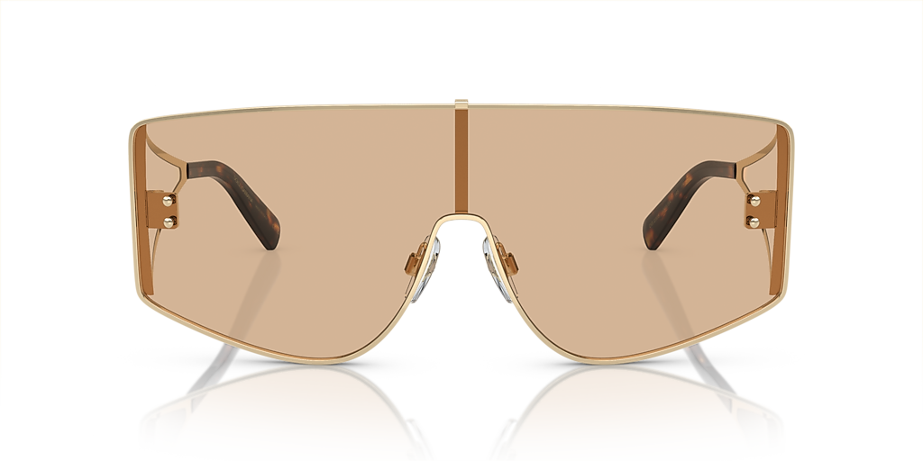 DOLCE&GABBANA DG2305 Light Gold - Men Luxury Sunglasses, Light Brown Mirror Flash Gold Lens