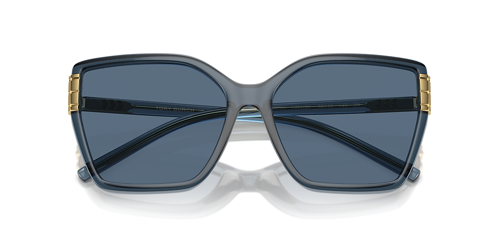 TORY BURCH TY9076U Transparent Blue - Women Sunglasses, Dark Blue Lens