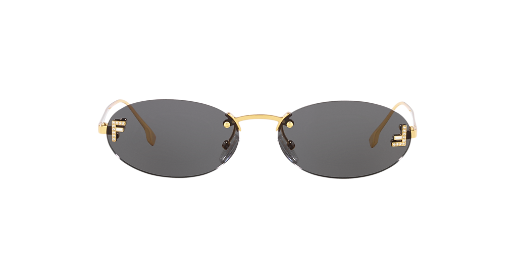 FENDI FE4075US Gold Shiny - Women Sunglasses, Grey Lens