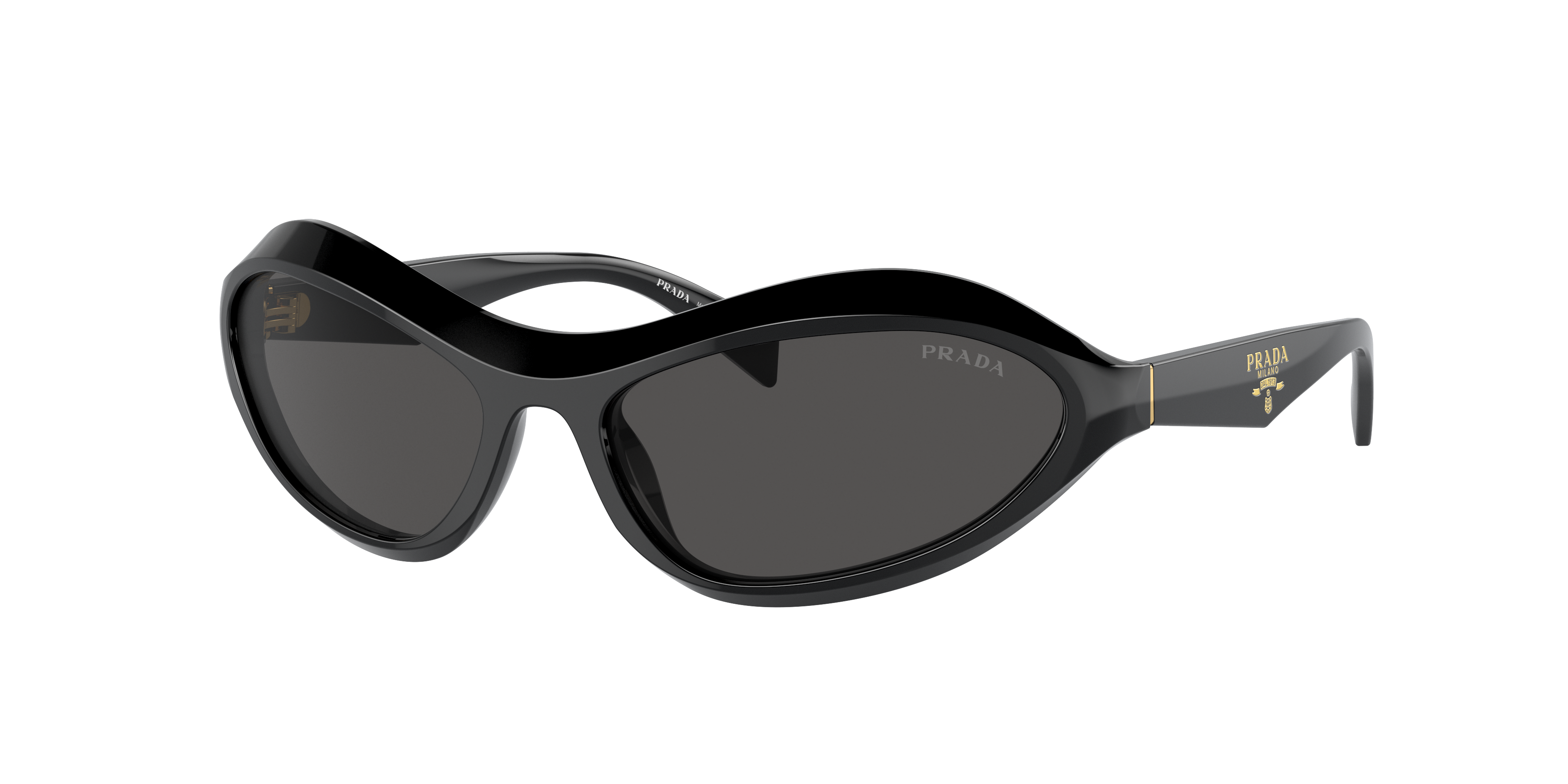 Prada Woman Sunglass PR A20S -  Frame color: Black, Lens color: Dark Grey