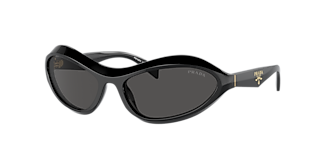 Prada PR 17WSF S (51 - 20) with Grey lenses and Black frame