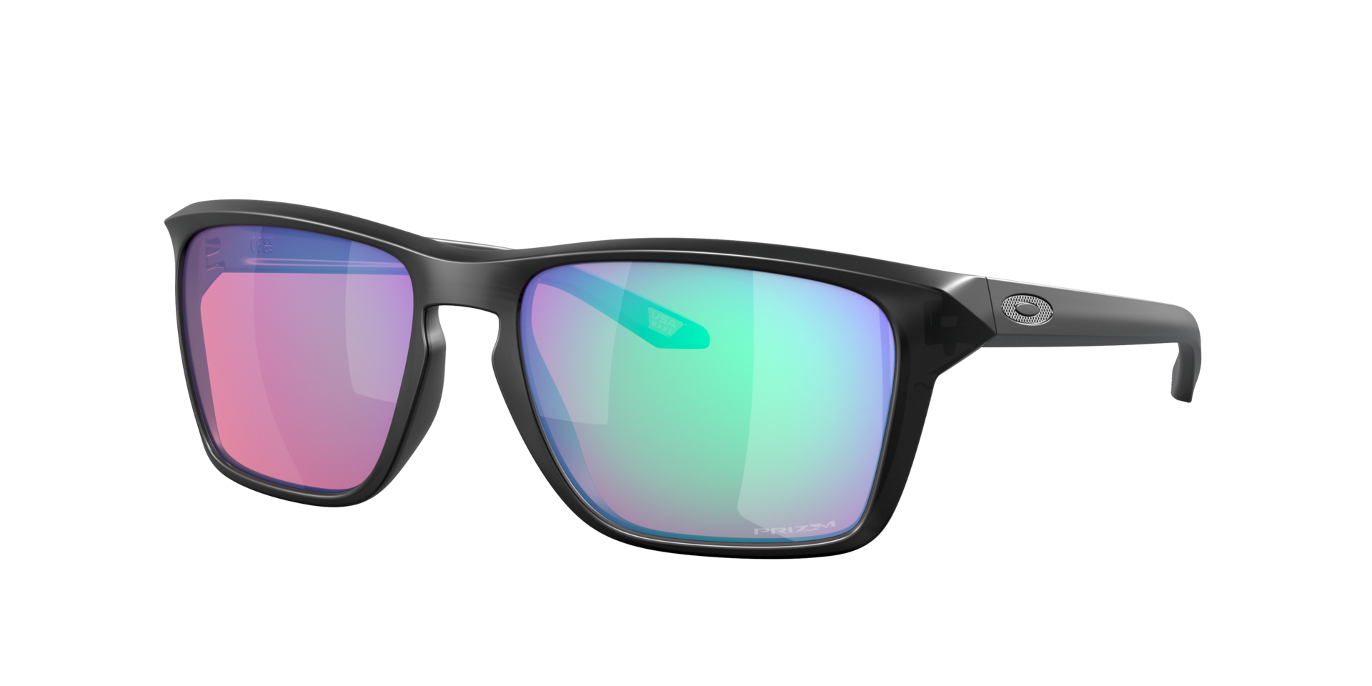 Oakley Man Sunglass OO9448F Sylas (Low Bridge Fit) -  Frame color: Matte Black Ink, Lens color: Prizm Golf