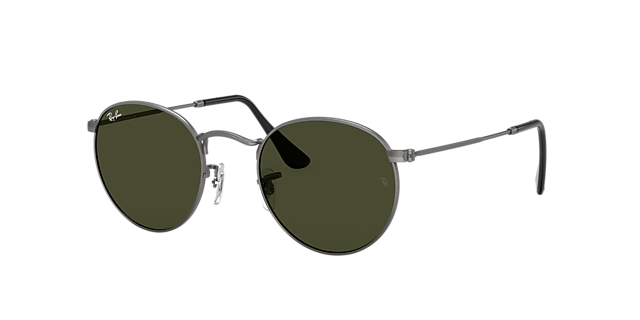 Ray-Ban RB3447 Round Metal 50 Green Vintage & Gold Sunglasses 