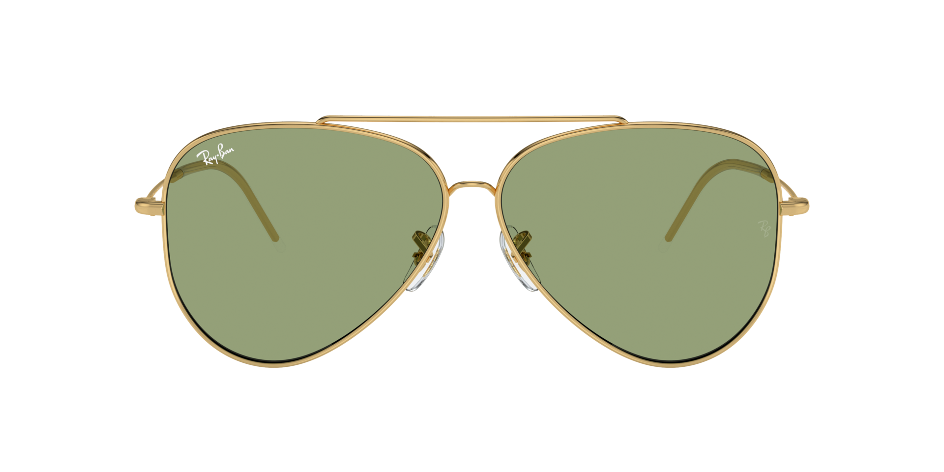 Ray-Ban Blaze Aviator Unisex Sunglasses - green lenses AVIATOR FLASH LENSES Sunglasses in Gold and Green Flash  main image 4