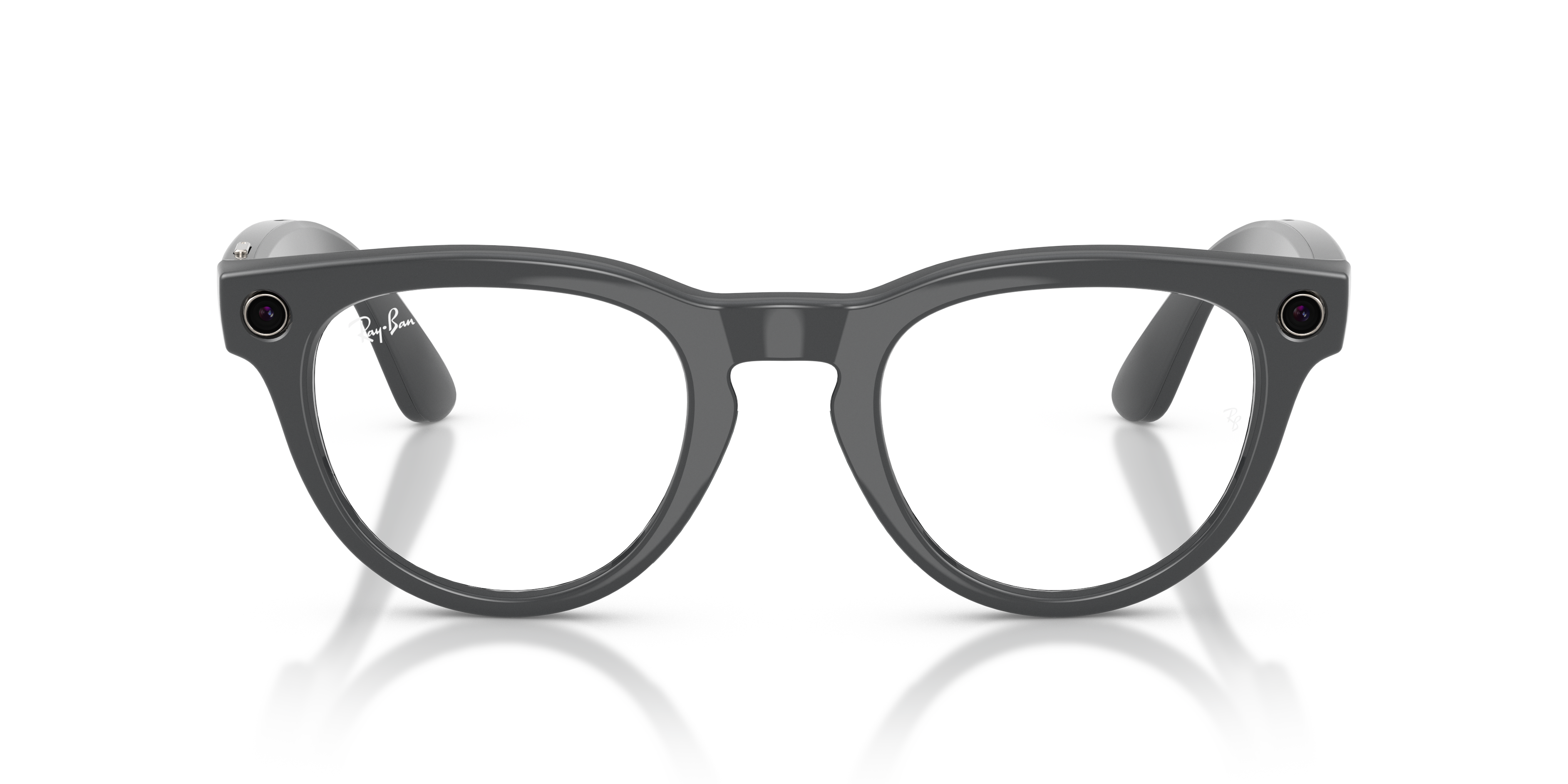 RW4013 Ray-Ban Meta Headliner Asteroid Grey - Unisex Sunglasses, Clear/Emerald Lens