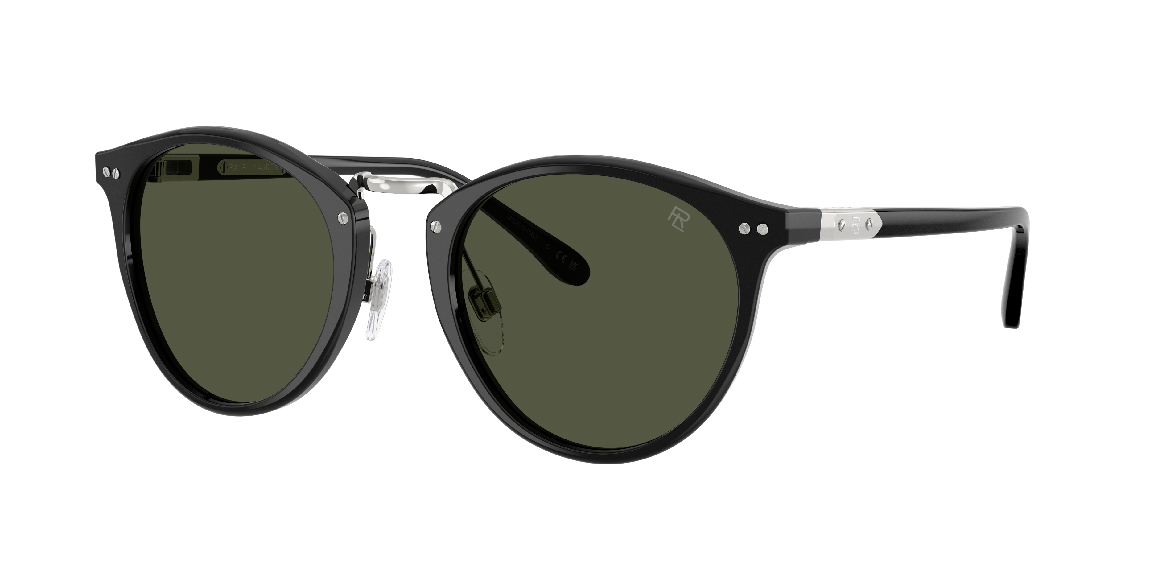 Ralph Lauren Man Sunglass The Quincy -  Frame color: Shiny Black, Lens color: Green