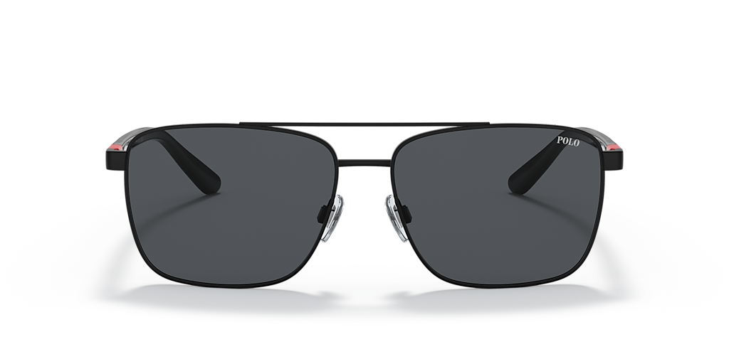 POLO RALPH LAUREN PH3137 Semi-Shiny Black - Men Sunglasses, Grey Lens