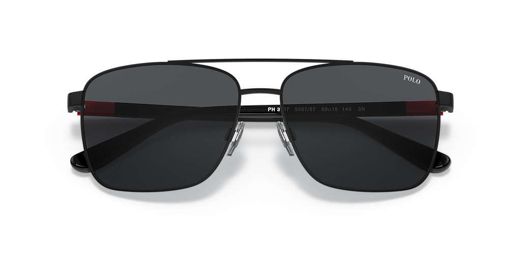 POLO RALPH LAUREN PH3137 Semi-Shiny Black - Men Sunglasses, Grey Lens
