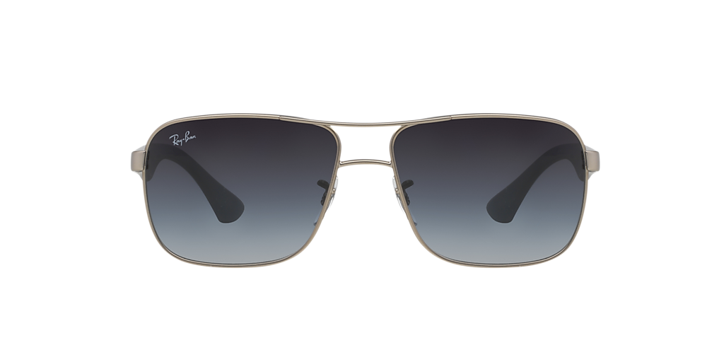 RAY-BAN RB3516 Matte Silver - Men Sunglasses, Gradient Grey Lens