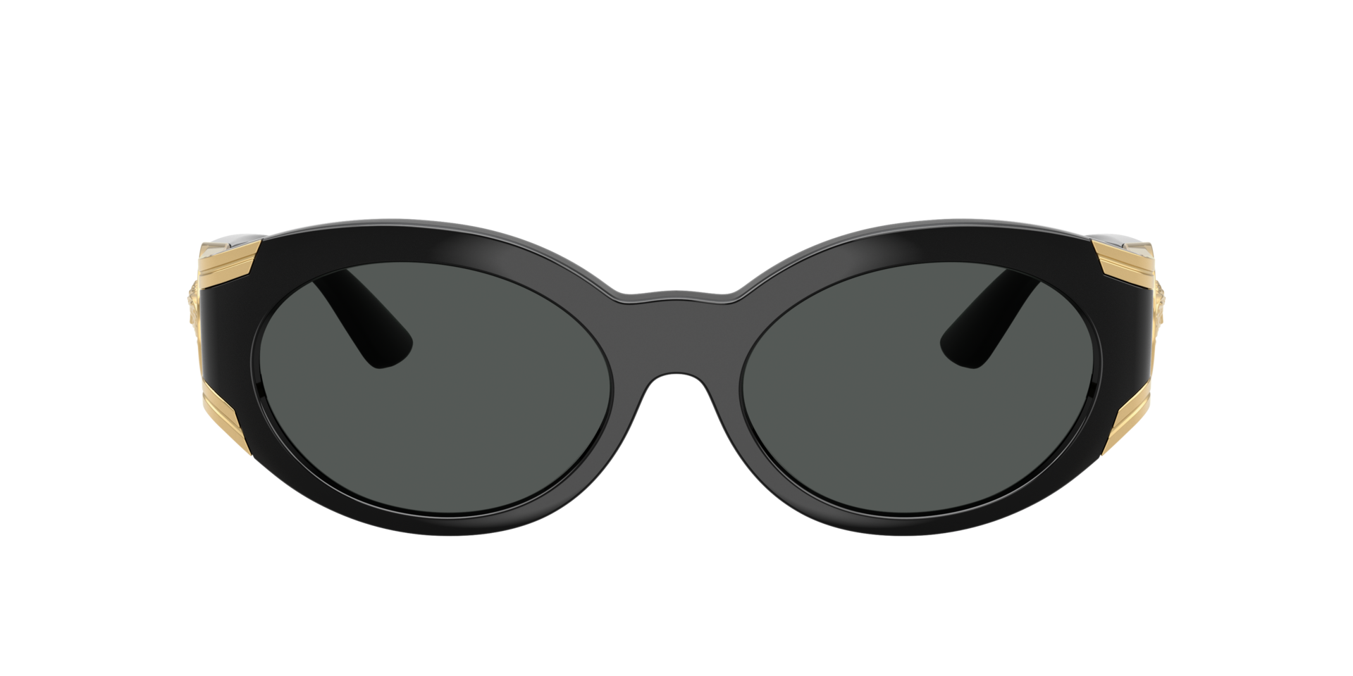 NEW VERSACE SUNGLASSES VE4503U GB1/87 BLACK WOMEN EYEWEAR VERSACE VE4503U Oval Sunglasses | EyeOns.com main image 3