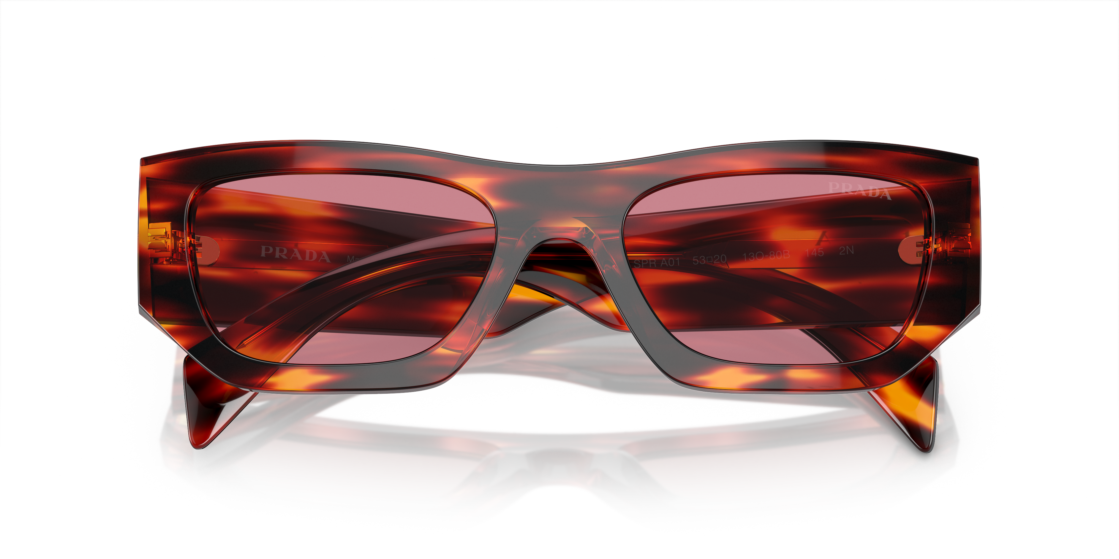 Prada PR A01S M (53 - 20) with Violet lenses and Red frame