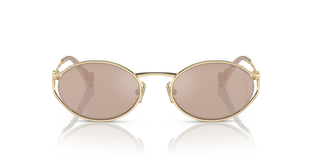 miu miu★SALE★5BD244 Miu Miu MU 52YS L (54 - 21) with Pink lenses and Gold frame