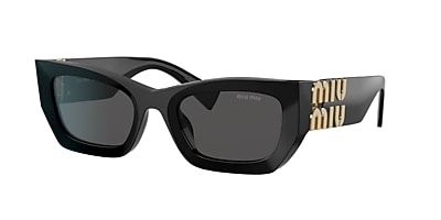 Miu Miu MU 09WS Runway 53 Dunkelgrau & Schwarz Sunglasses 