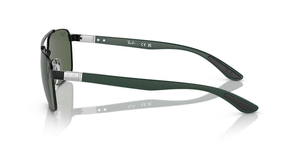 Ray-Ban RB3701 XXL (59 - 17) with Green lenses and Black frame