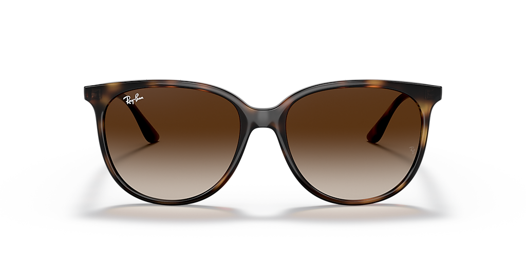 RAY-BAN RB4378 Havana - Women Sunglasses, Gradient Brown Lens