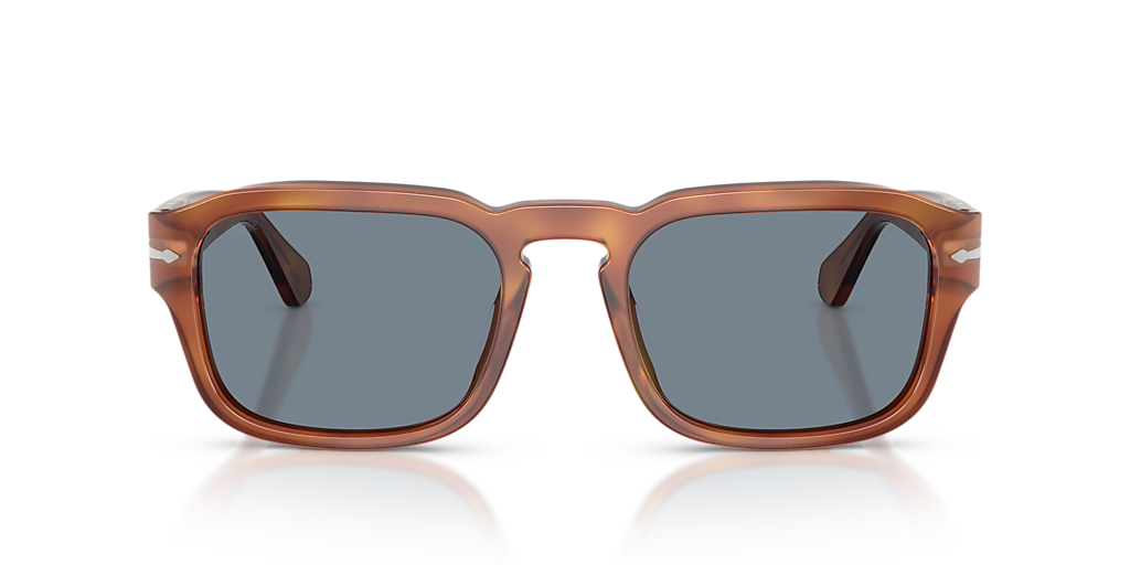 Persol PO3386S XL (56 - 21) with Blue lenses and Brown frame