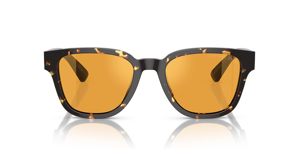 PRADA PR A04S Havana Black/Yellow - Men Luxury Sunglasses, Yellow Polar Lens