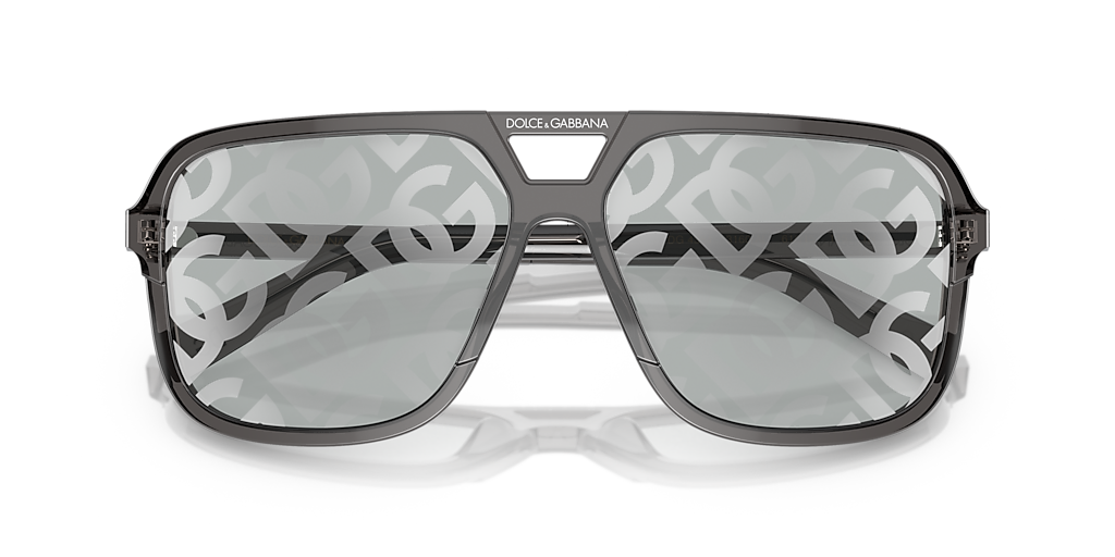 DOLCE&GABBANA DG4354 Grey - Men Luxury Sunglasses, Light Grey Lens