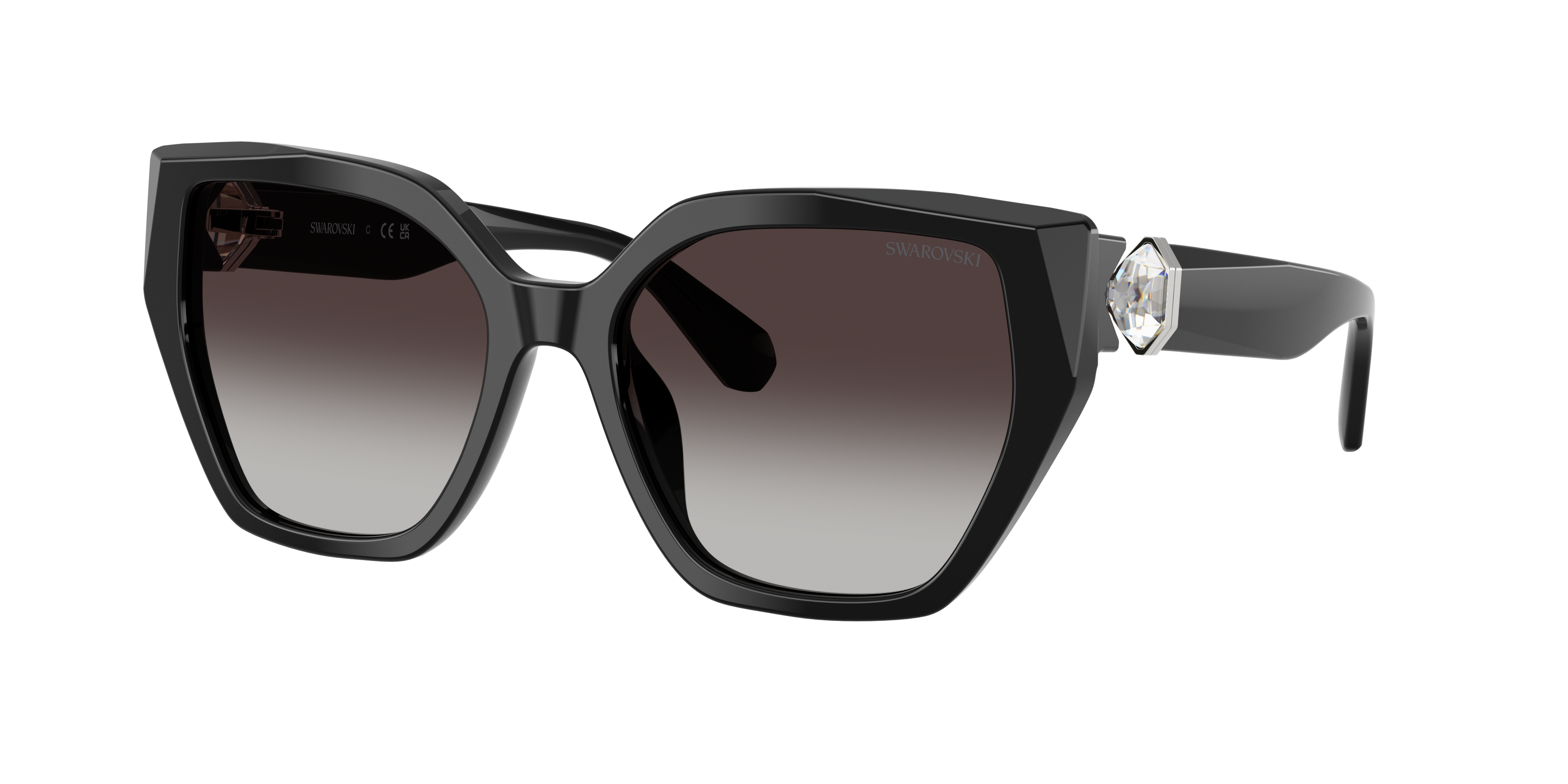 Swarovski Woman Sunglass SK6044U -  Frame color: Black, Lens color: Gradient Grey