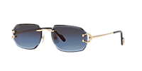 CARTIER CT0468S Gold - Man Luxury Sunglasses, Brown Lens