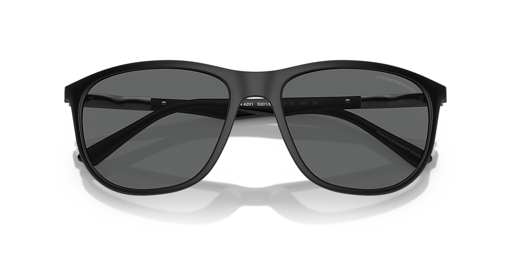 Emporio Armani OEA4058 ブラックサングラス 58mm Emporio Armani EA4058 XL (58 - 17) with Grey lenses and
