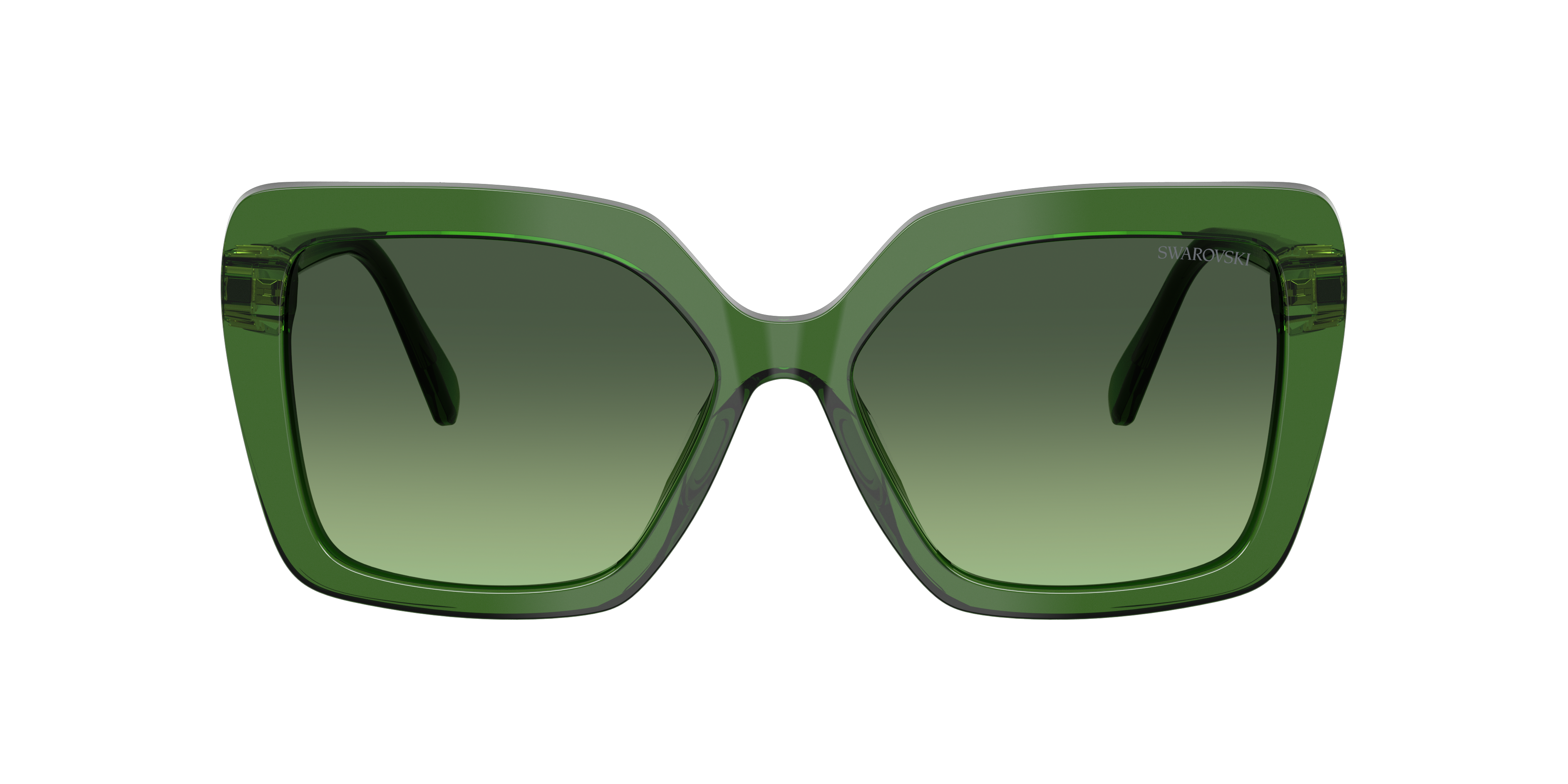 Swarovski Crystal-embellished Square Sunglasses In Green