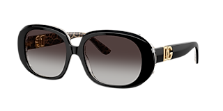 Dolce&Gabbana DG4449 M (54 - 16) with Grey lenses and Black frame