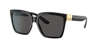 DOLCE&GABBANA DG6165 Black - Women Luxury Sunglasses, Dark Grey Lens
