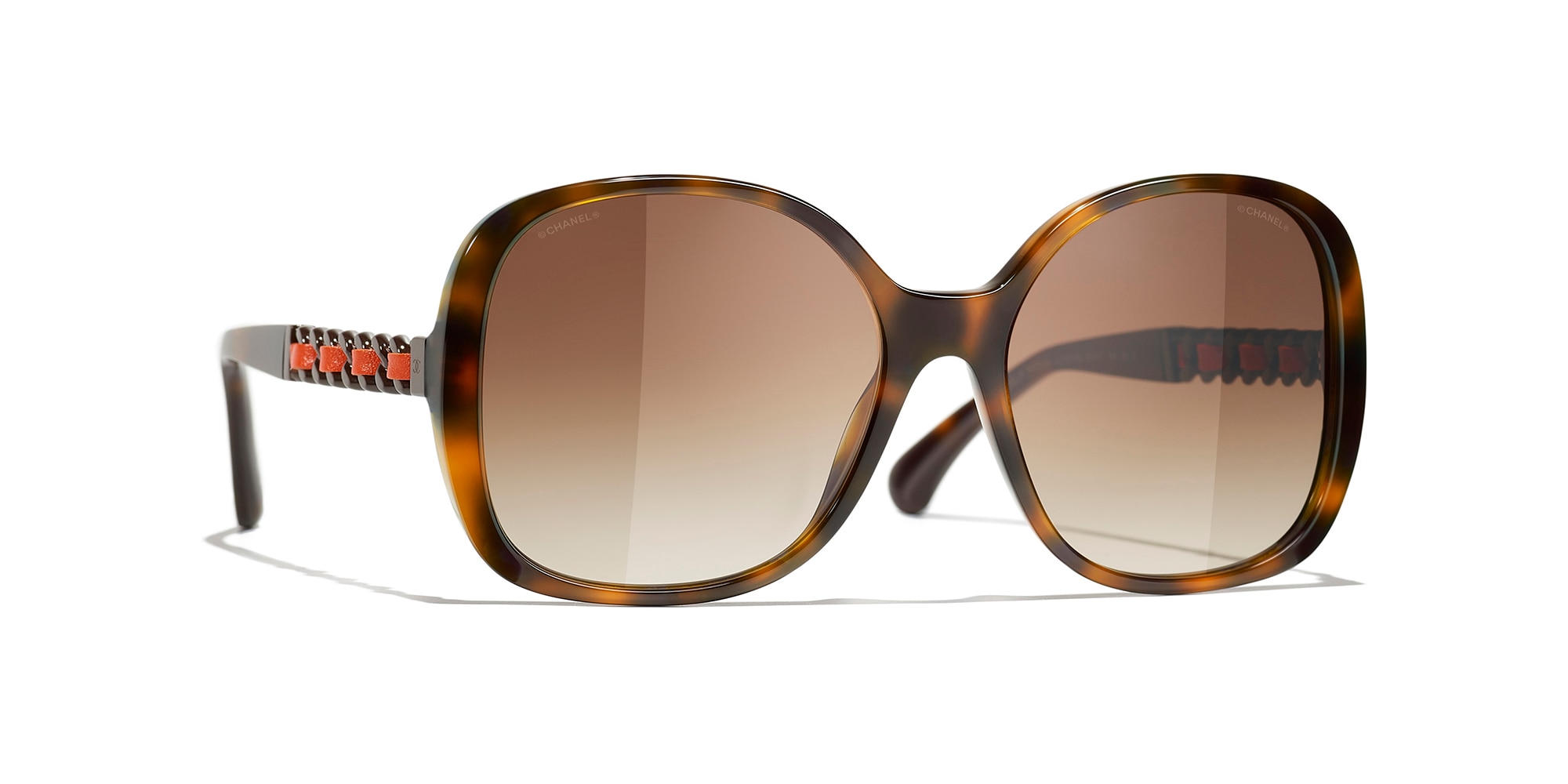 Chanel Woman Sunglass Square Sunglasses CH5470Q -  Frame color: Tortoise, Lens color: Brown
