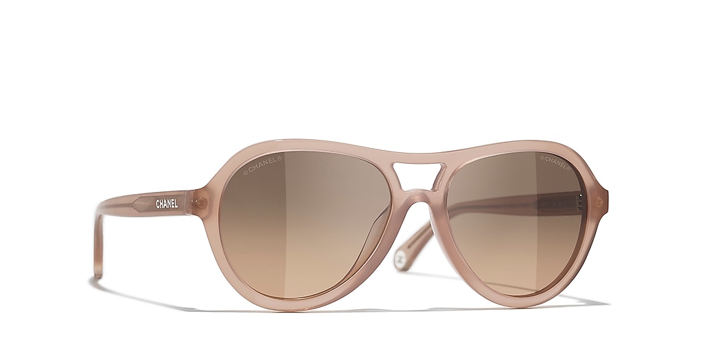 Chanel Pilot Sunglasses CH5552U M (55 - 17) with Brown
