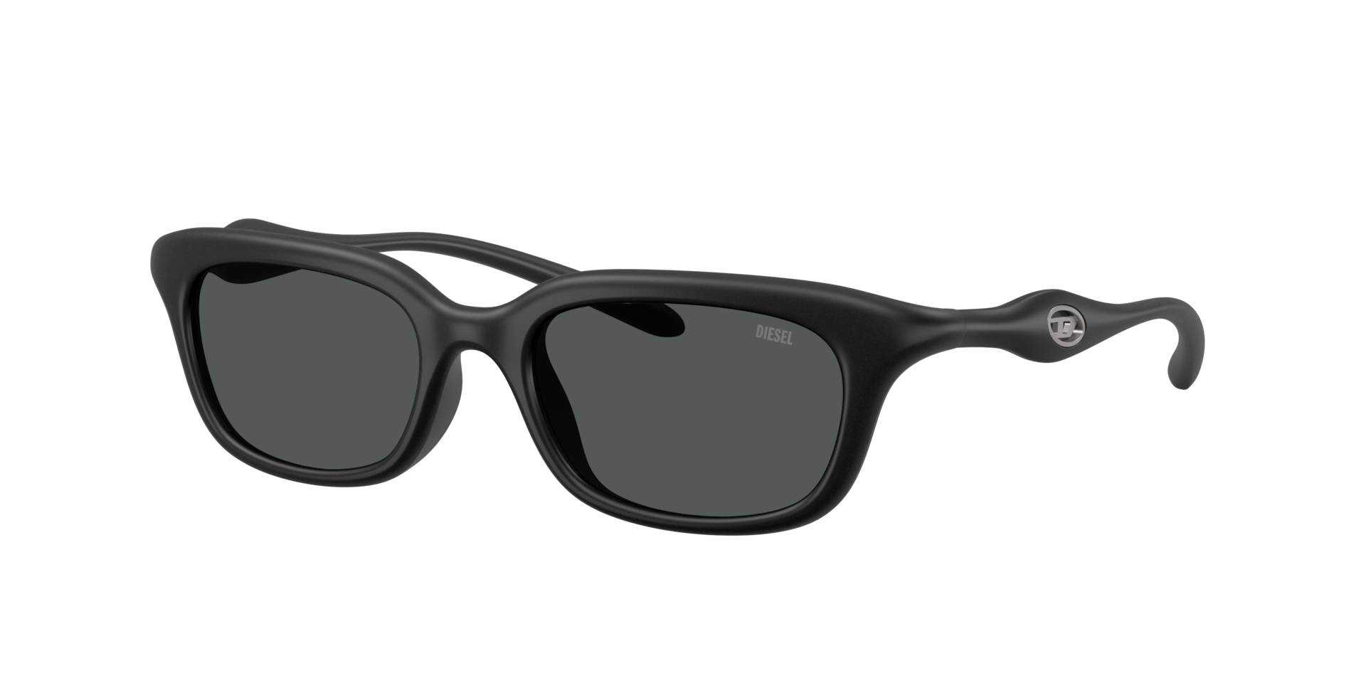 Diesel Unisex Sunglass DL3013U -  Frame color: Matte Black, Lens color: Dark Grey