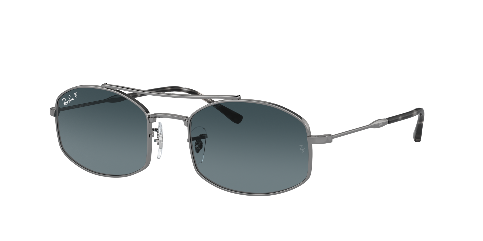 Ray-Ban Unisex Sunglass RB3719 -  Frame color: Gunmetal, Lens color: Dark Blue