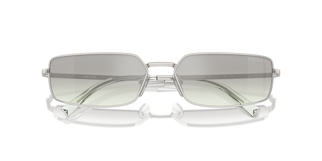 Prada PR A60S XL (59 - 16) with Green lenses and Silver frame
