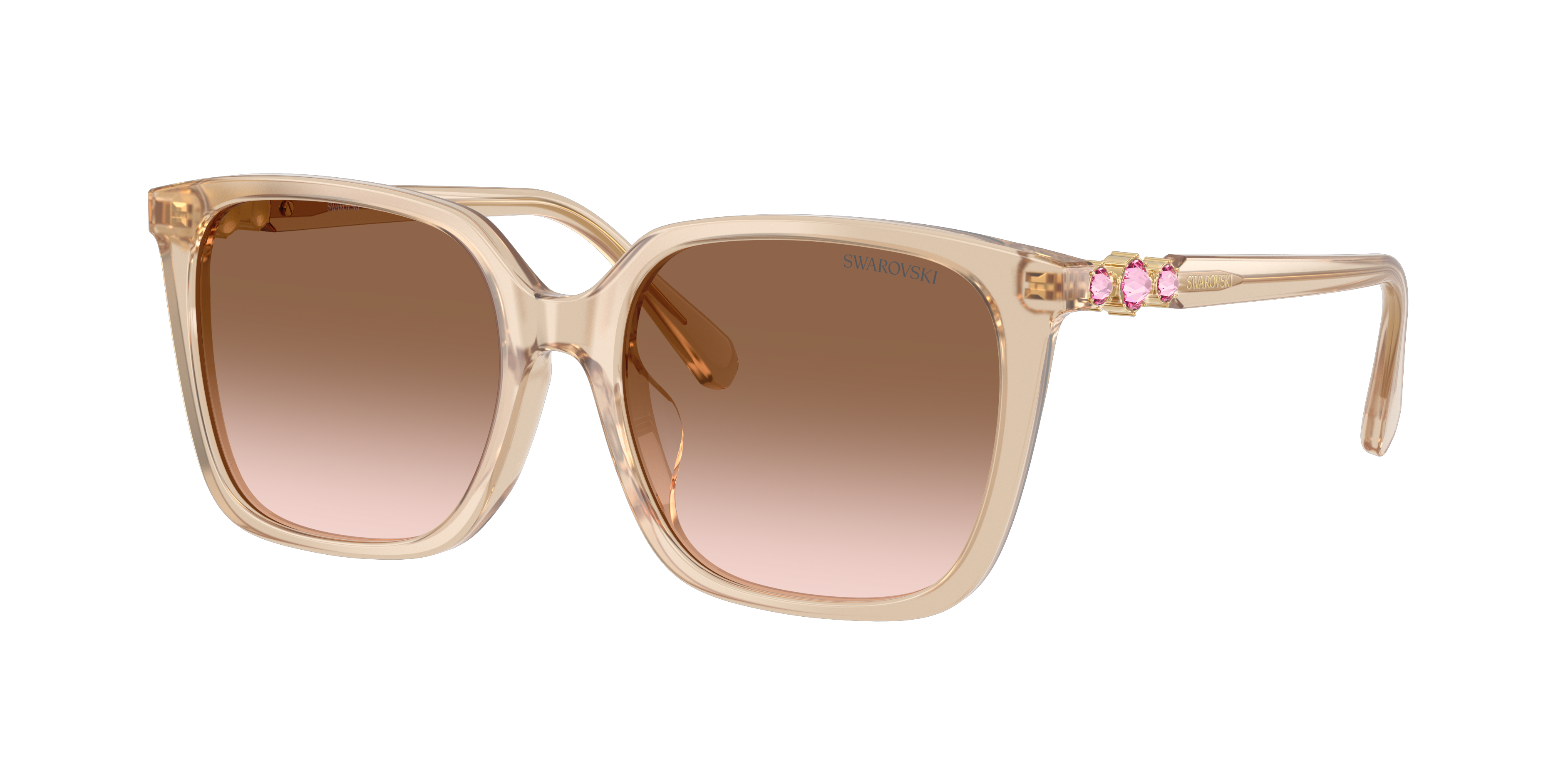 Swarovski Woman Sunglass SK6053D -  Frame color: Milky Beige, Lens color: Gradient Brown