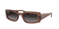RAY-BAN RB4395F Kiliane Bio-Based Transparent Yellow - Unisex Sunglasses, Dark Violet Lens