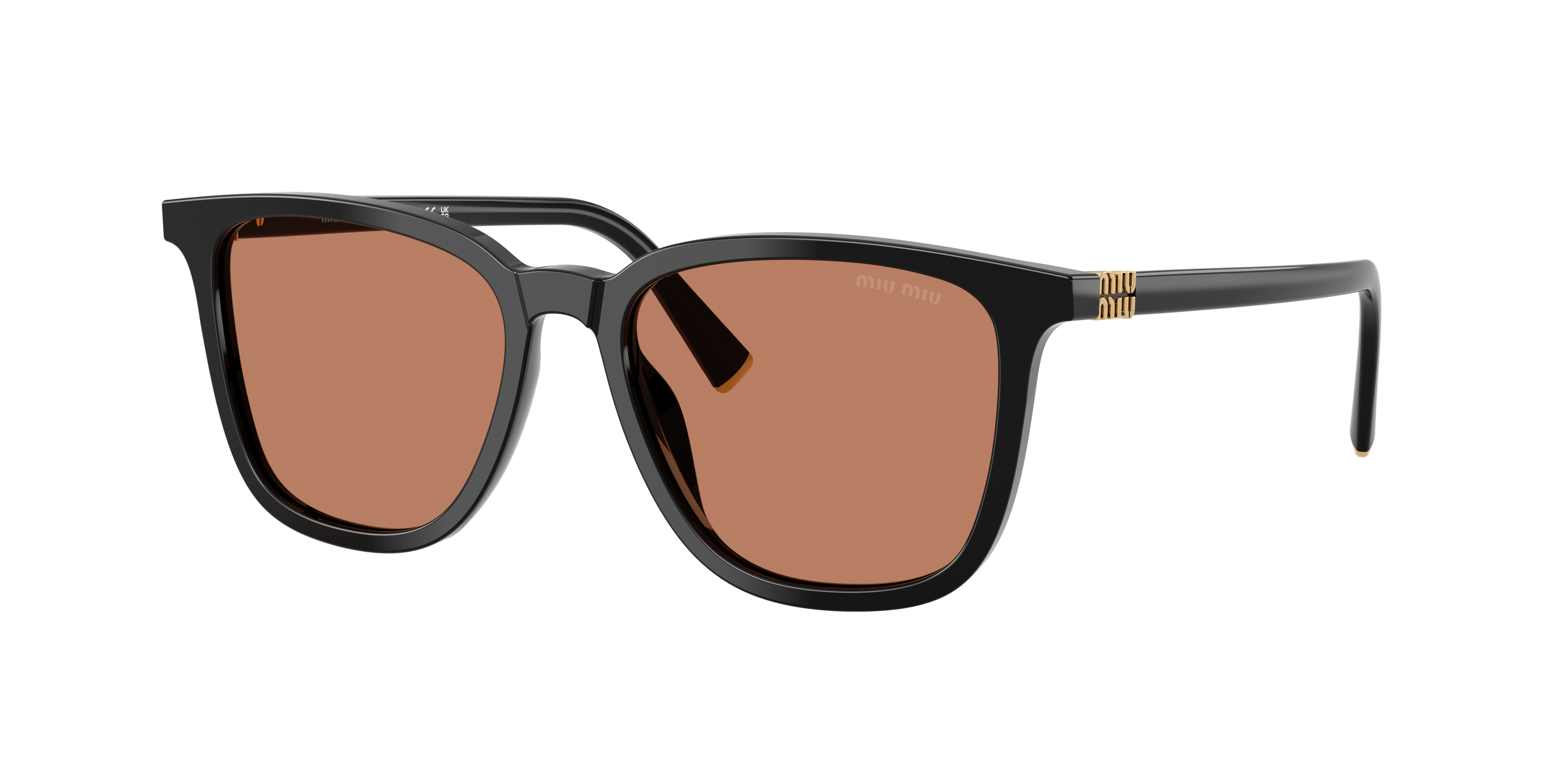 Miu Miu Woman Sunglass MU B03S -  Frame color: Black, Lens color: Brown