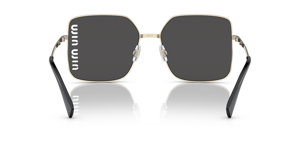 MIU MIU MU 51YS Pale Gold - Women Luxury Sunglasses, Dark Grey Lens